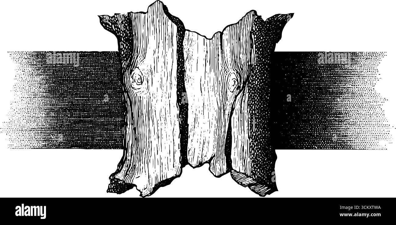 Fond de texture de grain de bois vintage avec style gravé pour la conception artistique. Illustration de Vecteur