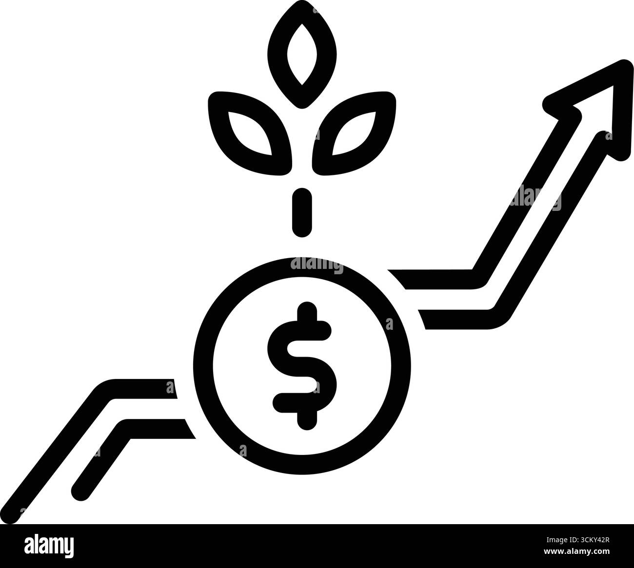 Icône pour l'autonomisation économique, économique Illustration de Vecteur