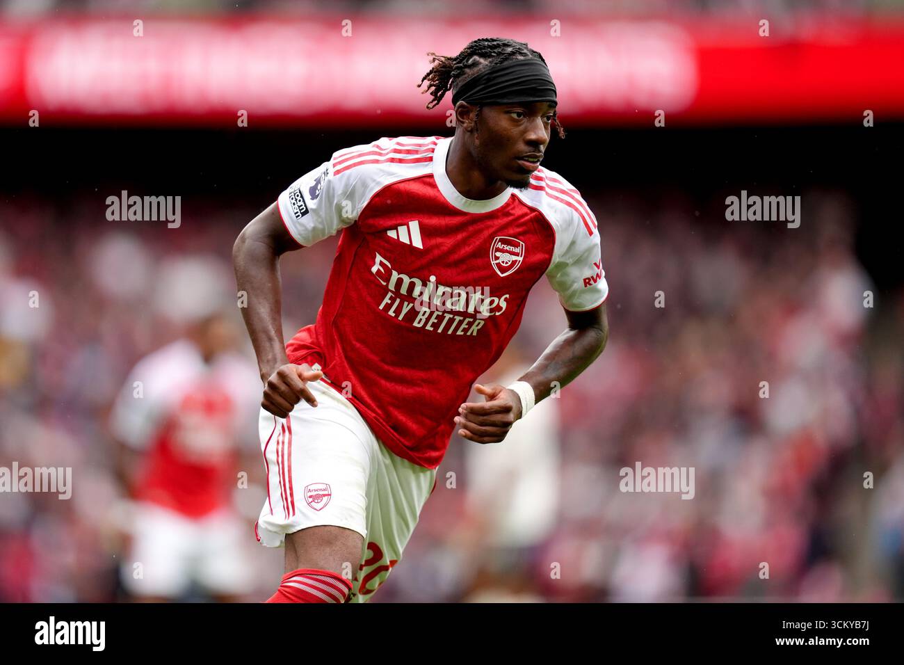 Noni Madueke d’Arsenal lors du match de premier League à l’Emirates Stadium de Londres. Date de la photo : samedi 13 septembre 2025. Banque D'Images