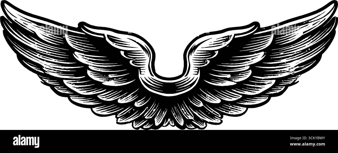 Conception divine de casque ailé en noir et blanc pour la mythologie et les thèmes fantastiques. Illustration de Vecteur