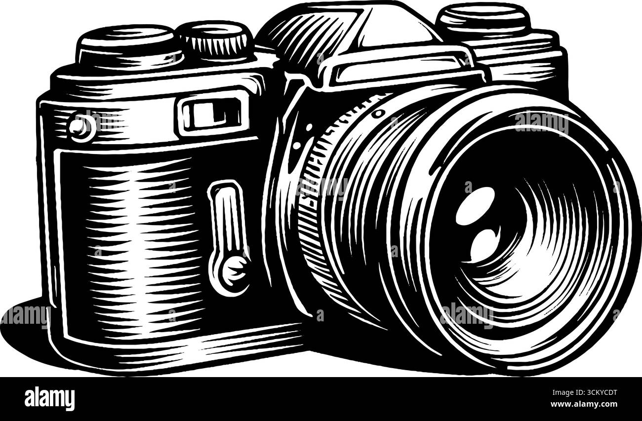 Caméra obscura vintage avec conception de faisceau lumineux projeté pour l'art et l'éducation. Illustration de Vecteur