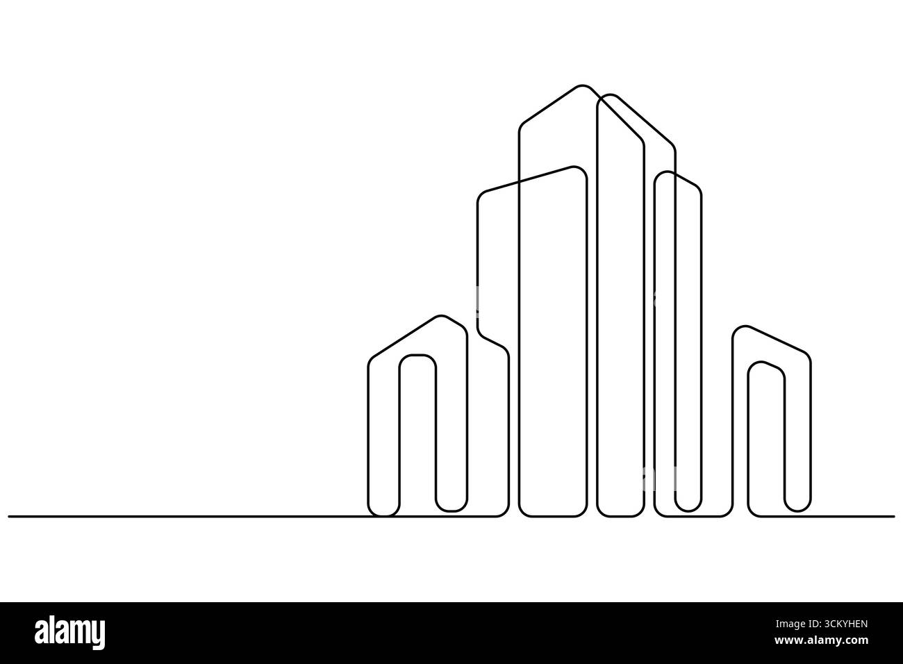 Contour minimaliste de tour de bureau dessin vectoriel simple Illustration de Vecteur