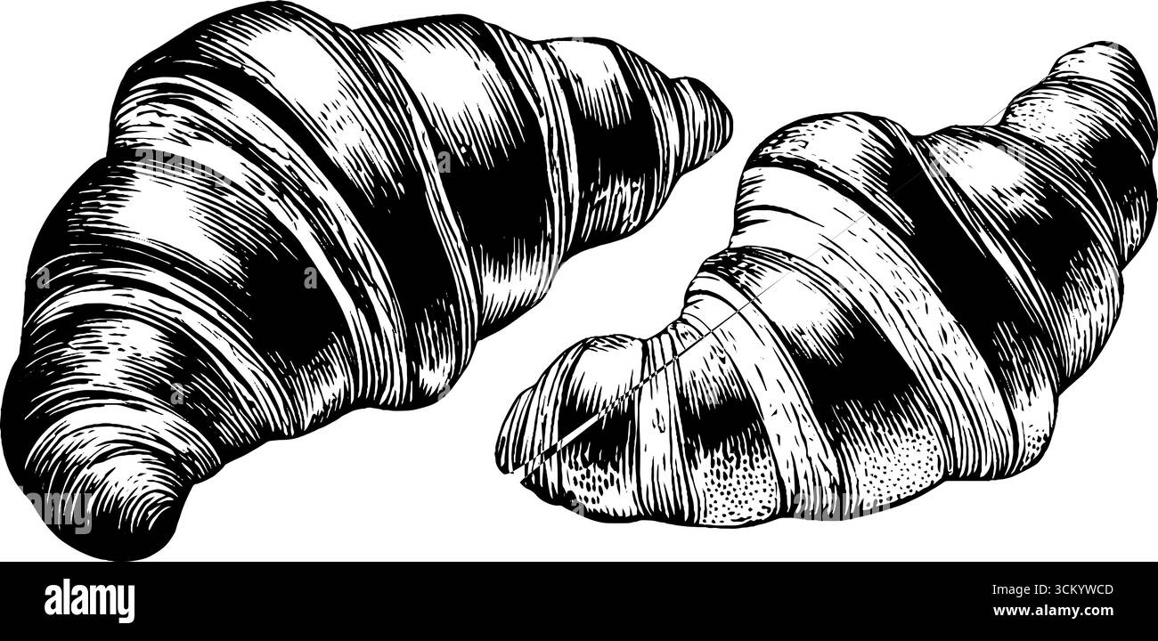 Coquilles Eclair vintage avec éclat de glaçure et croquis de remplissage de crème pour la conception culinaire. Illustration de Vecteur