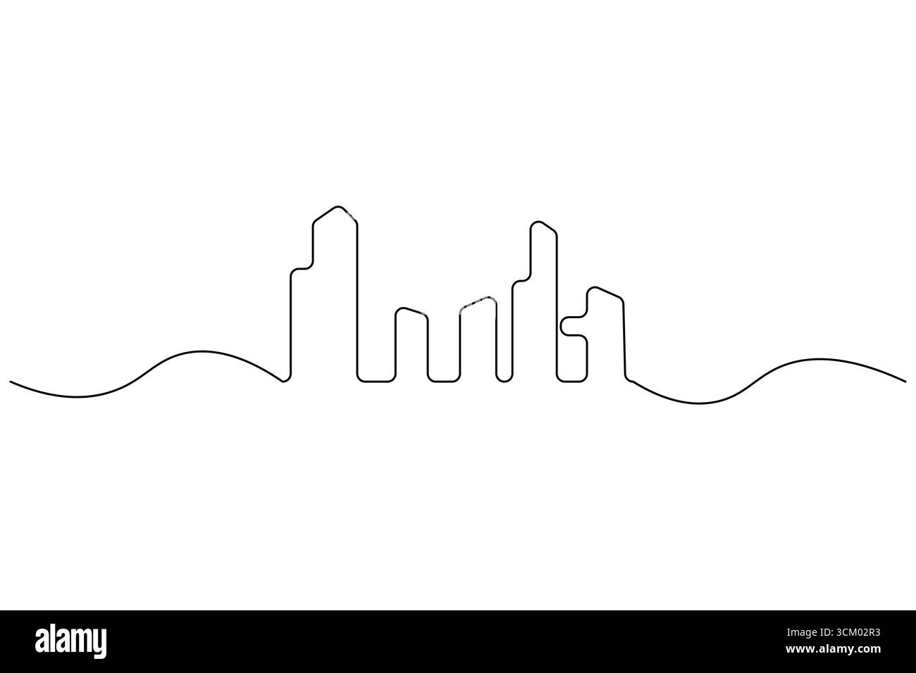 Contour minimaliste de tour de bureau dessin vectoriel simple Illustration de Vecteur