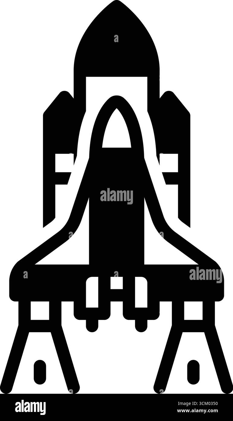 Icône pour fusée, vaisseau spatial Illustration de Vecteur