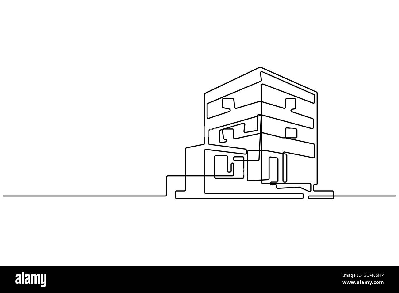 Contour minimaliste de tour de bureau dessin vectoriel simple Illustration de Vecteur