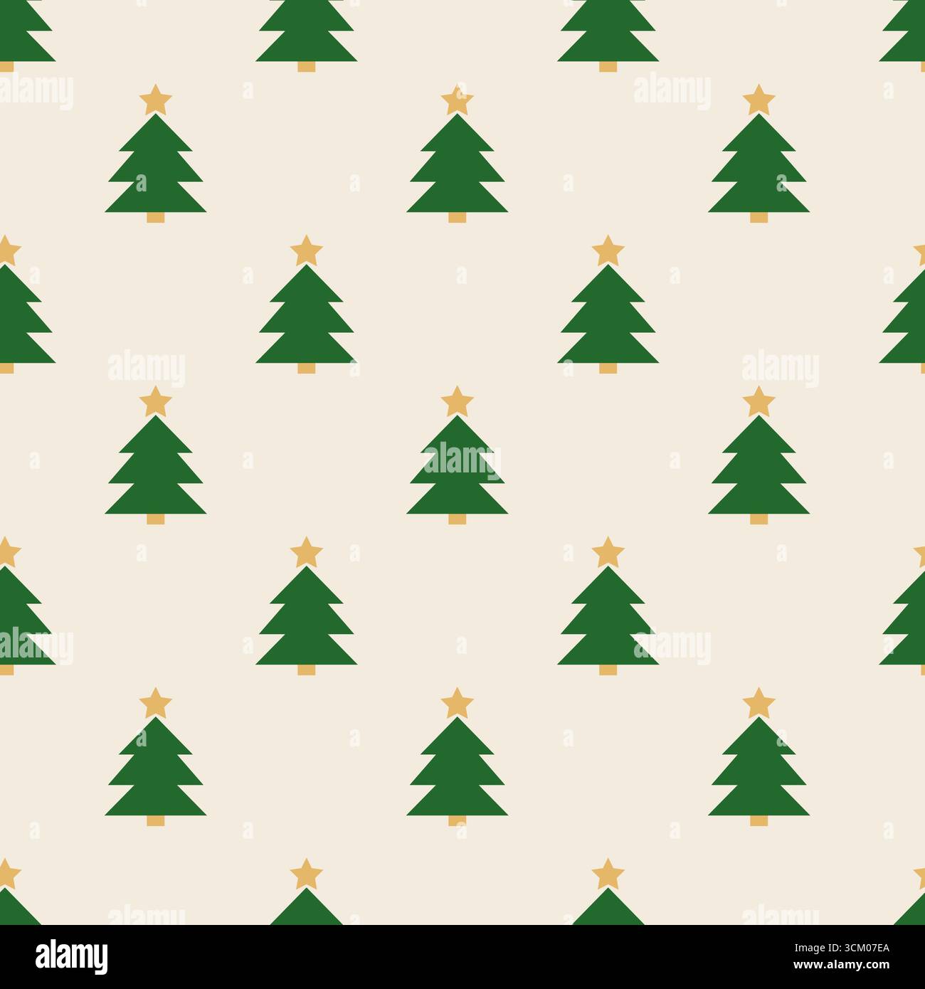 Motif de fond crème d'arbres de Noël Illustration de Vecteur