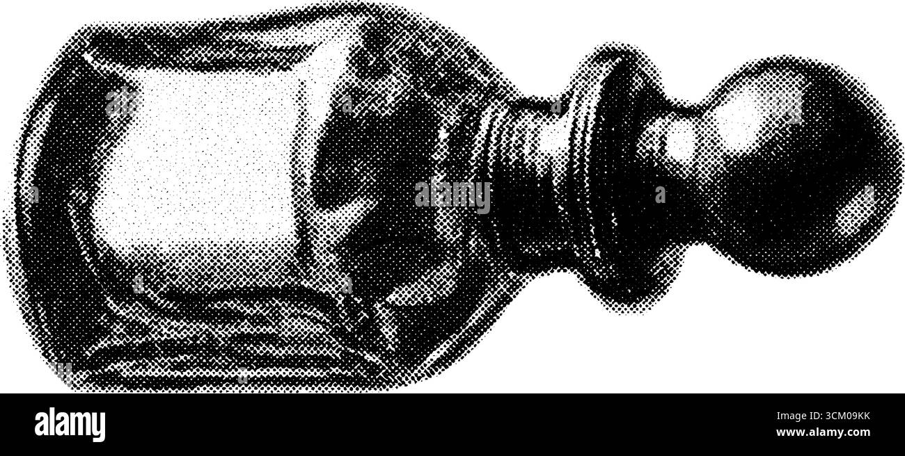 Vaporisateur de parfum vintage : design rétro avec des points demi-teintes pour un attrait nostalgique. Illustration de Vecteur