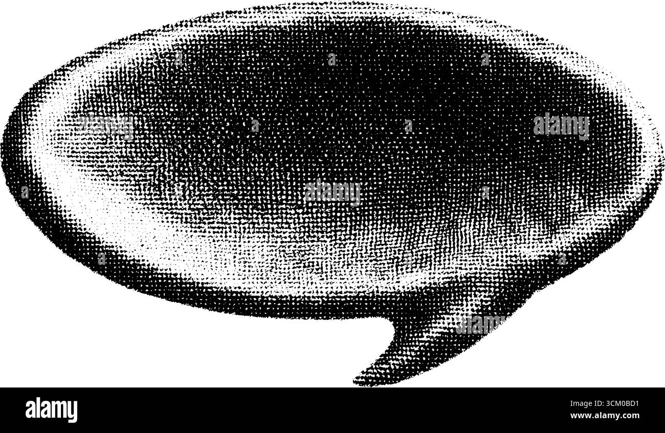 Bulle de discours comique vintage avec des points demi-tons dans un style rétro pour un design créatif. Illustration de Vecteur