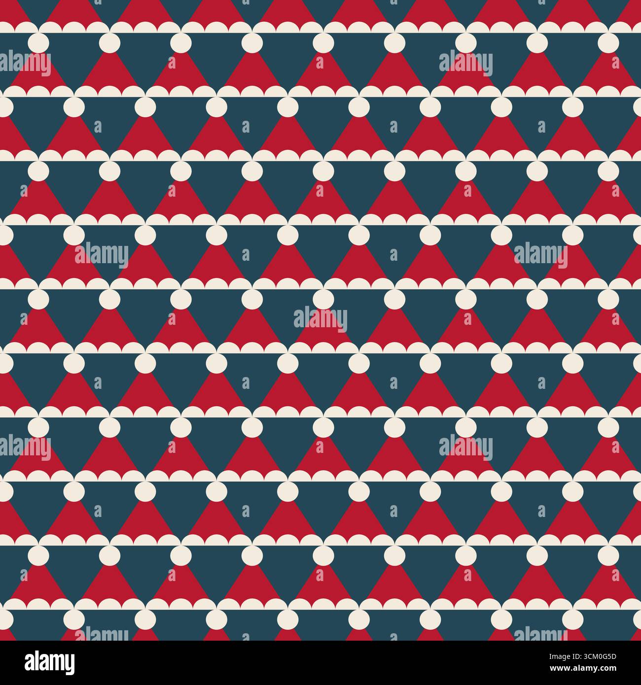 Motif sans couture de fond bleu de Santa Hats Illustration de Vecteur