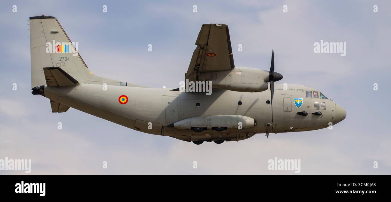 C-27J Spartan au BIAS Air Show 2025 à Bucarest, Roumanie Banque D'Images