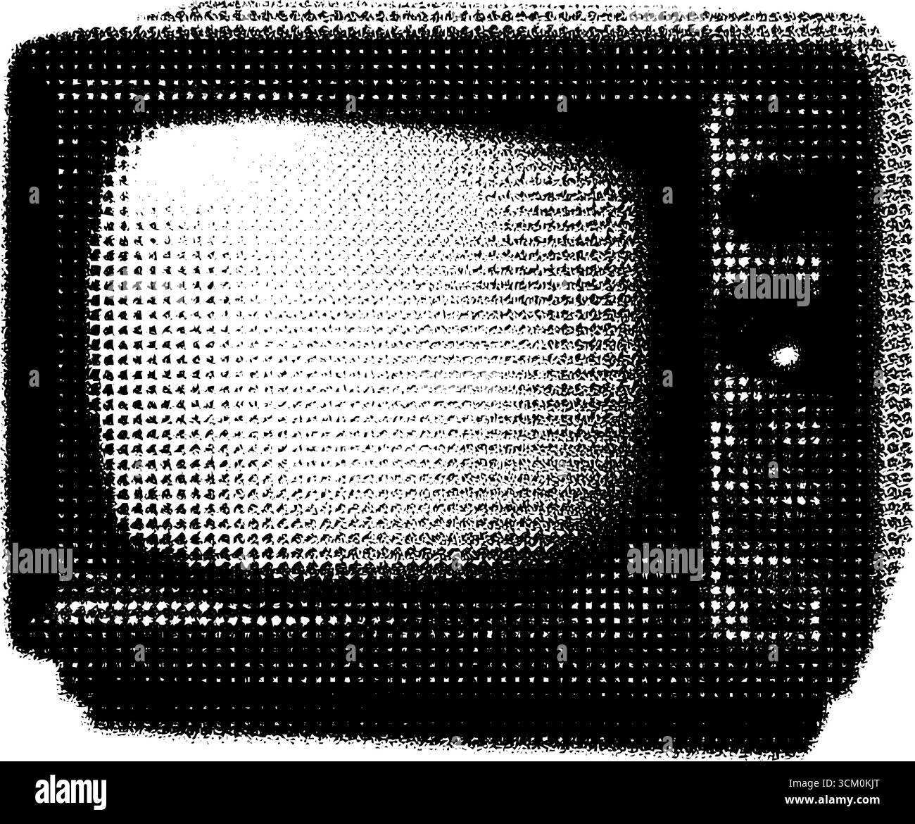 Art rétro de demi-teinte de télévision dans un style vintage pour un design créatif. Illustration de Vecteur