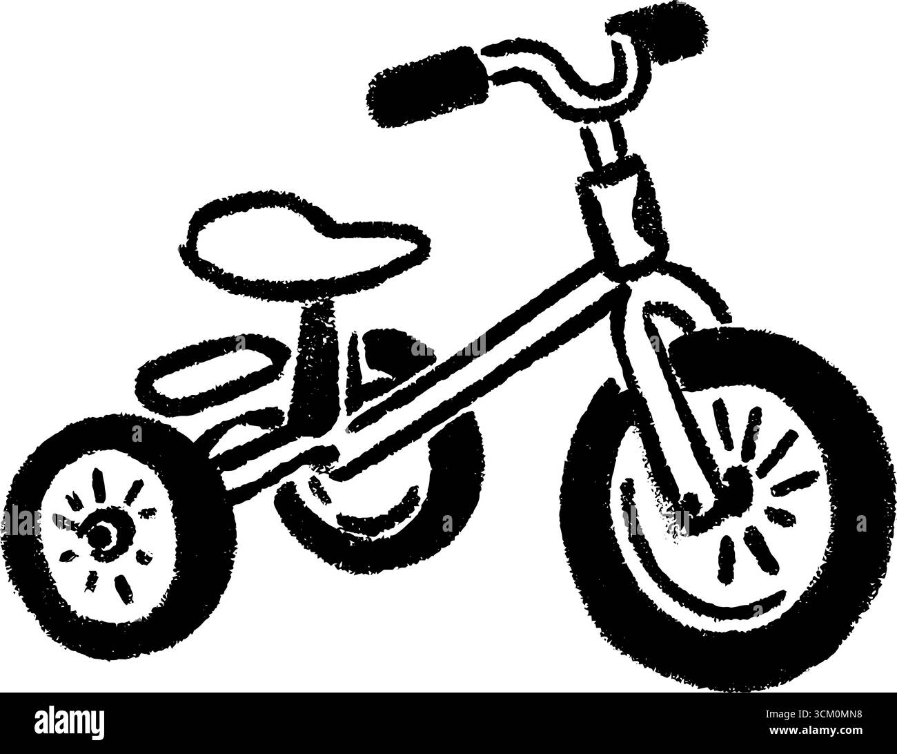 Croquis d'un jouet à cheval pour tout-petit avec des roues pour la conception de jeux pour enfants. Illustration de Vecteur