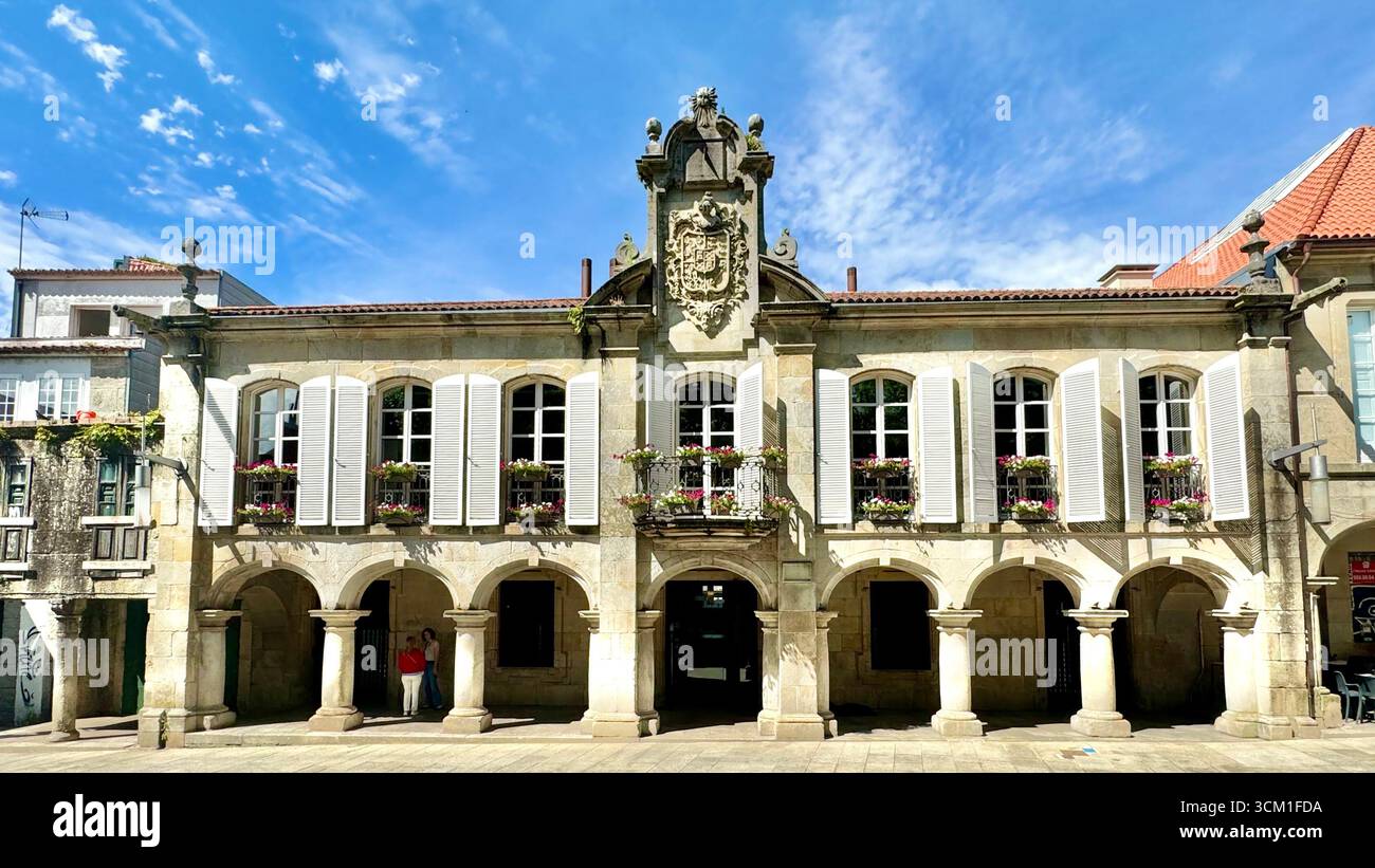 Pazo de Mugartegui, manoir sur la Plaza da Pedreira, Pontevedra Espagne - Image de stock capturée avec un smartphone