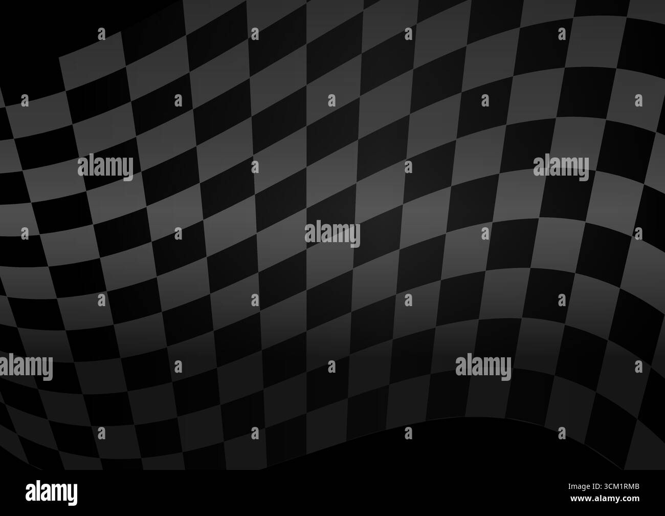 Fond de piste de course. Drapeau damier de course. Concept de course automobile. Illustration vectorielle. Illustration de Vecteur