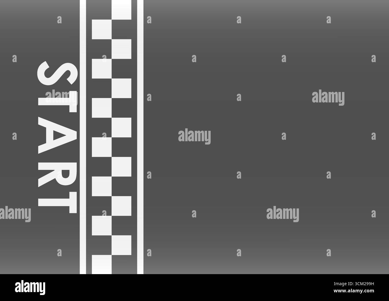 Circuit de course en asphalte. Piste de course avec ligne de départ ou d'arrivée. Piste de karting. Piste de course. Illustration vectorielle. Illustration de Vecteur