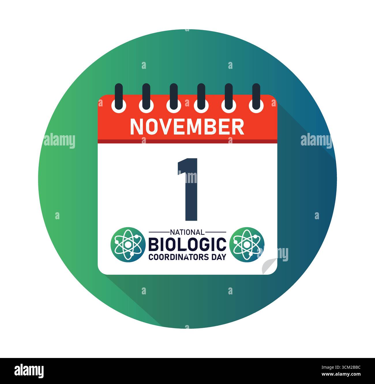 Journée nationale des coordonnateurs biologiques 1er novembre calendrier conception graphique. bannière pour publication sur les médias sociaux. Illustration vectorielle Illustration de Vecteur