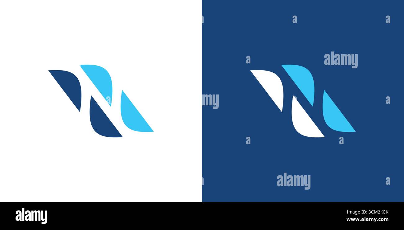 Design de logo N initiales moderne et élégant Illustration de Vecteur