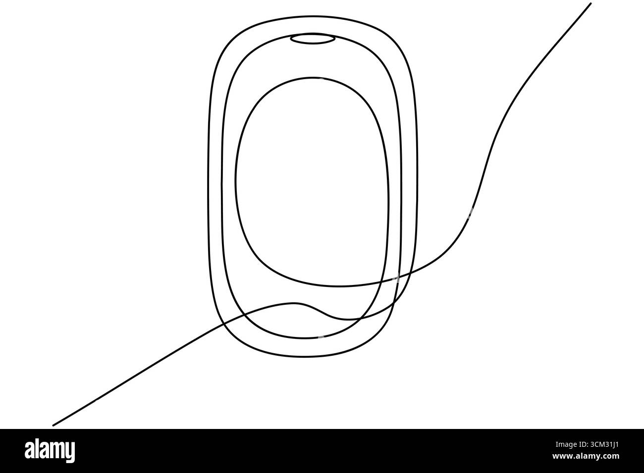 Smart Mobile continue dessin d'art d'une ligne Smart Mobile illustration vectorielle Illustration de Vecteur