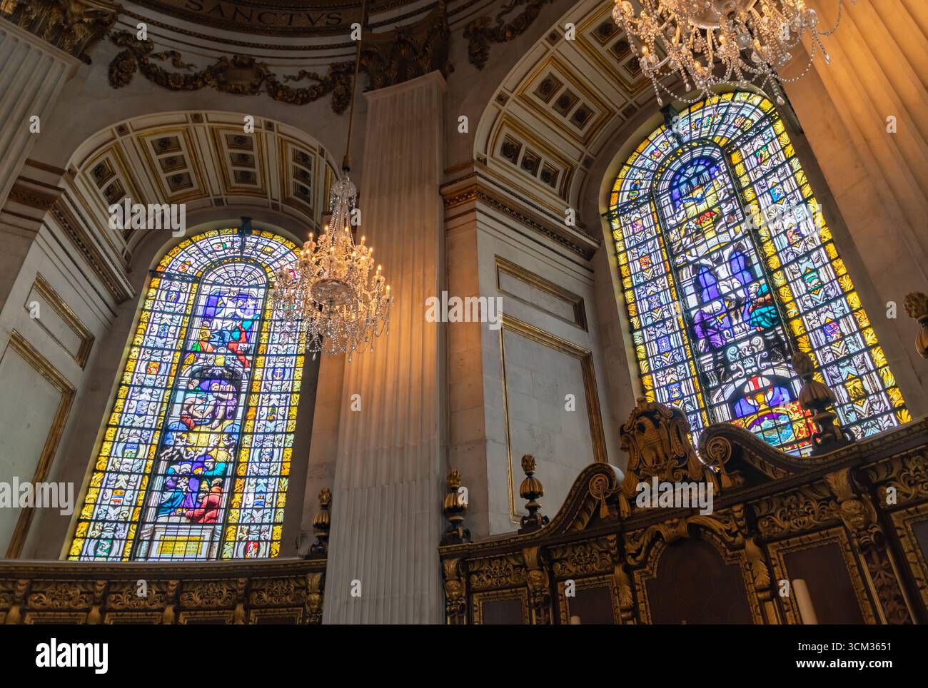 Une photo de l'intérieur de la cathédrale Saint Paul, à Londres. Banque D'Images