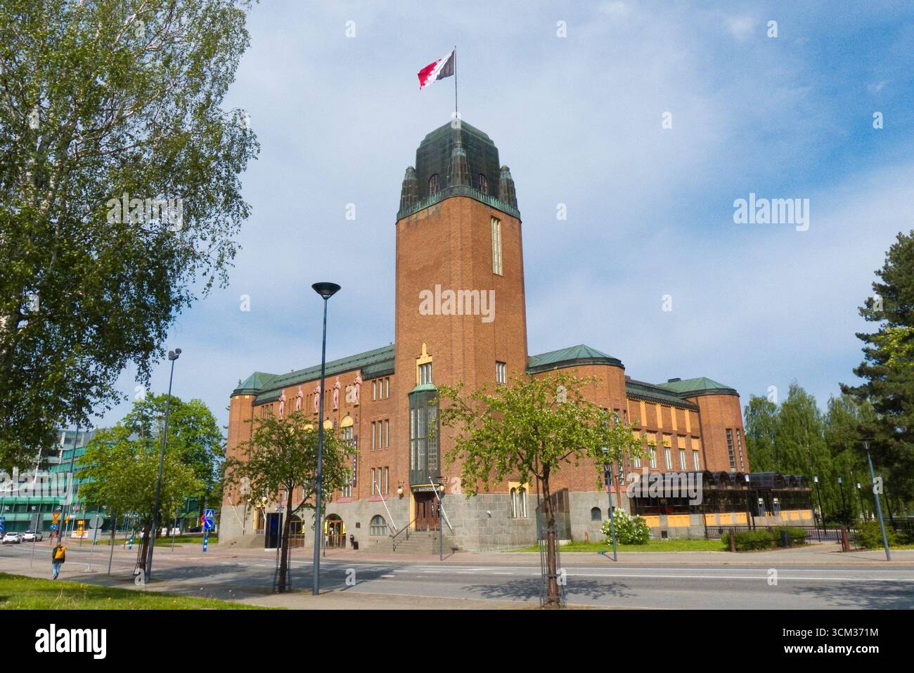 Hôtel de ville conçu par Eliel Saarinen dans le centre de Joensuu, Finlande Banque D'Images