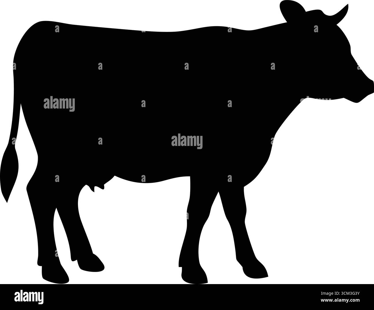 Vache Silhouette Vector animal illustration minimaliste Noir et blanc conception simple Illustration de Vecteur Vache Silhouette Vector animal illustration minimaliste Noir et blanc conception simple Illustration de Vecteur