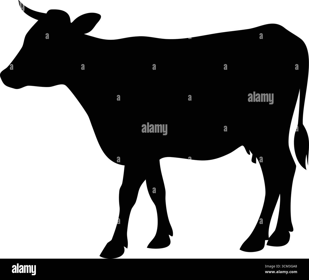 Vache Silhouette Vector animal illustration minimaliste Noir et blanc conception simple Illustration de Vecteur Vache Silhouette Vector animal illustration minimaliste Noir et blanc conception simple Illustration de Vecteur