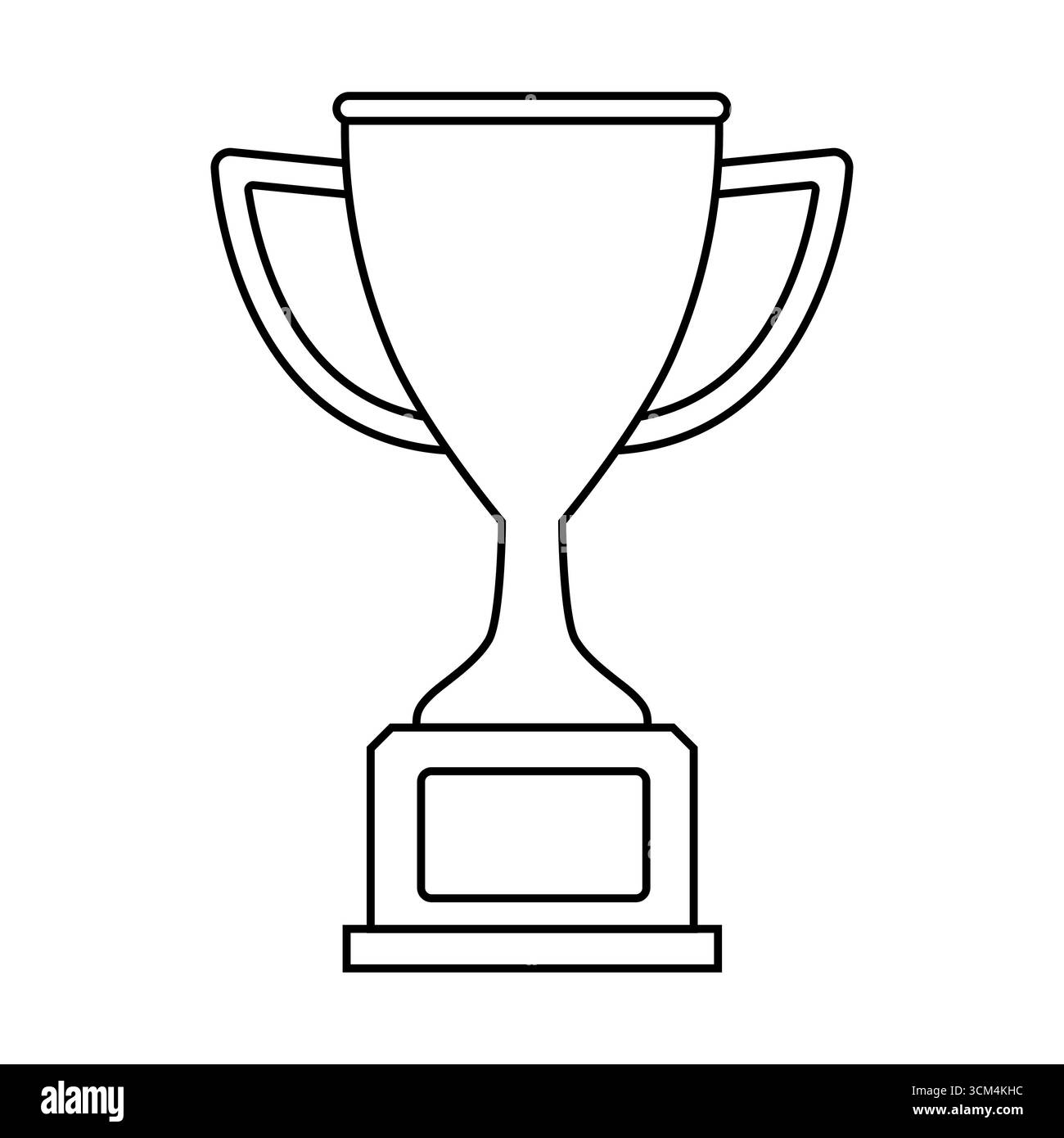 Trophée Cup logo symbole isolé sur fond blanc. Champion et concept gagnant. Illustration vectorielle. Illustration de Vecteur