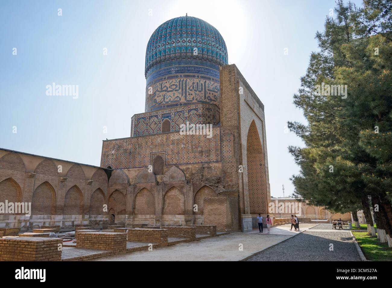 Mosquée Bibi Khanym à Samarcande, Ouzbékistan Banque D'Images