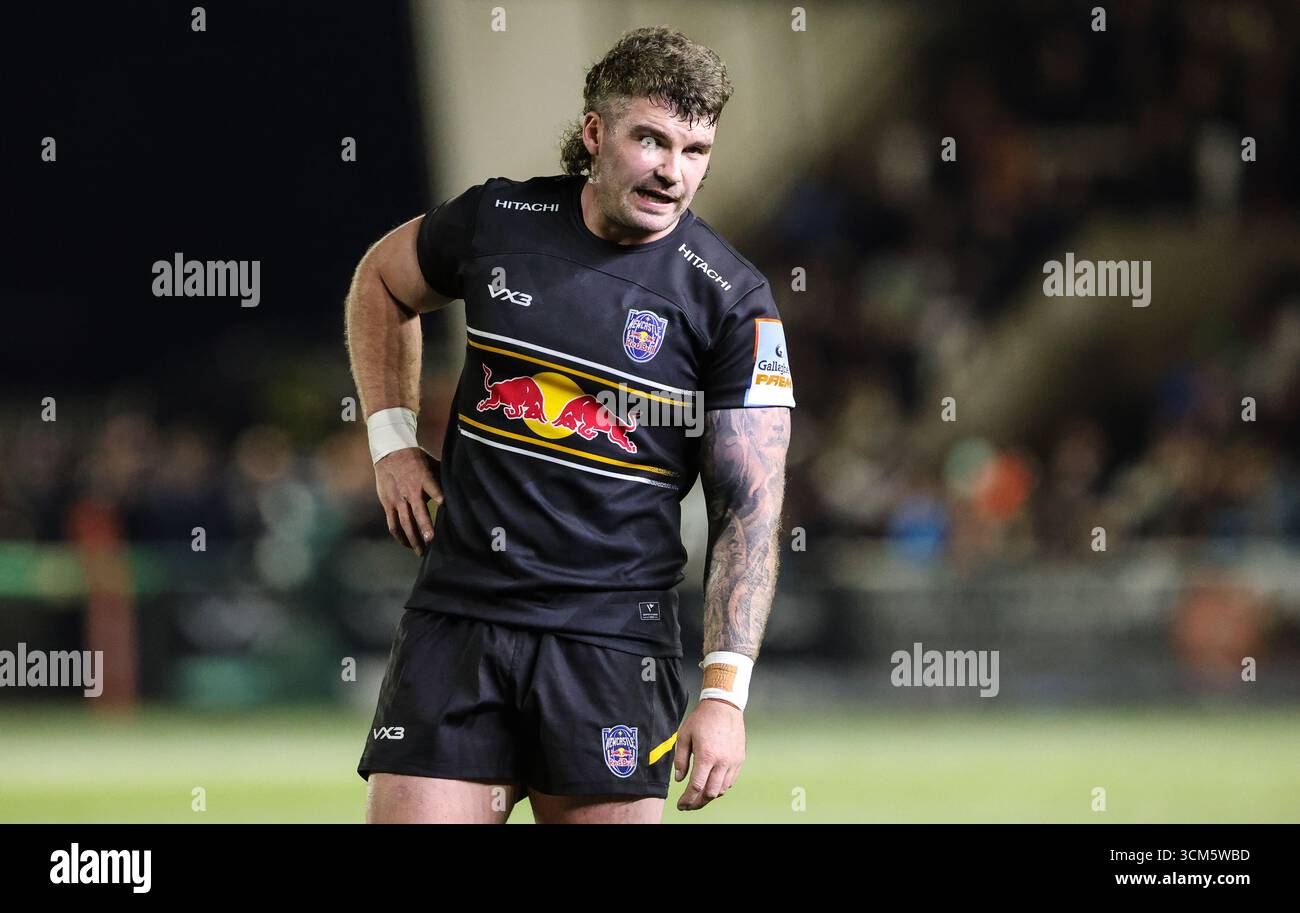 Sammy Arnold de Newcastle Red Bulls lors du match de la Premiership Cup entre Newcastle Red Bulls et Harlequins à Kingston Park, Newcastle le vendredi 12 septembre 2025 (photo : Paul Jackson | MI News) crédit : MI News & Sport /Alamy Live News Banque D'Images