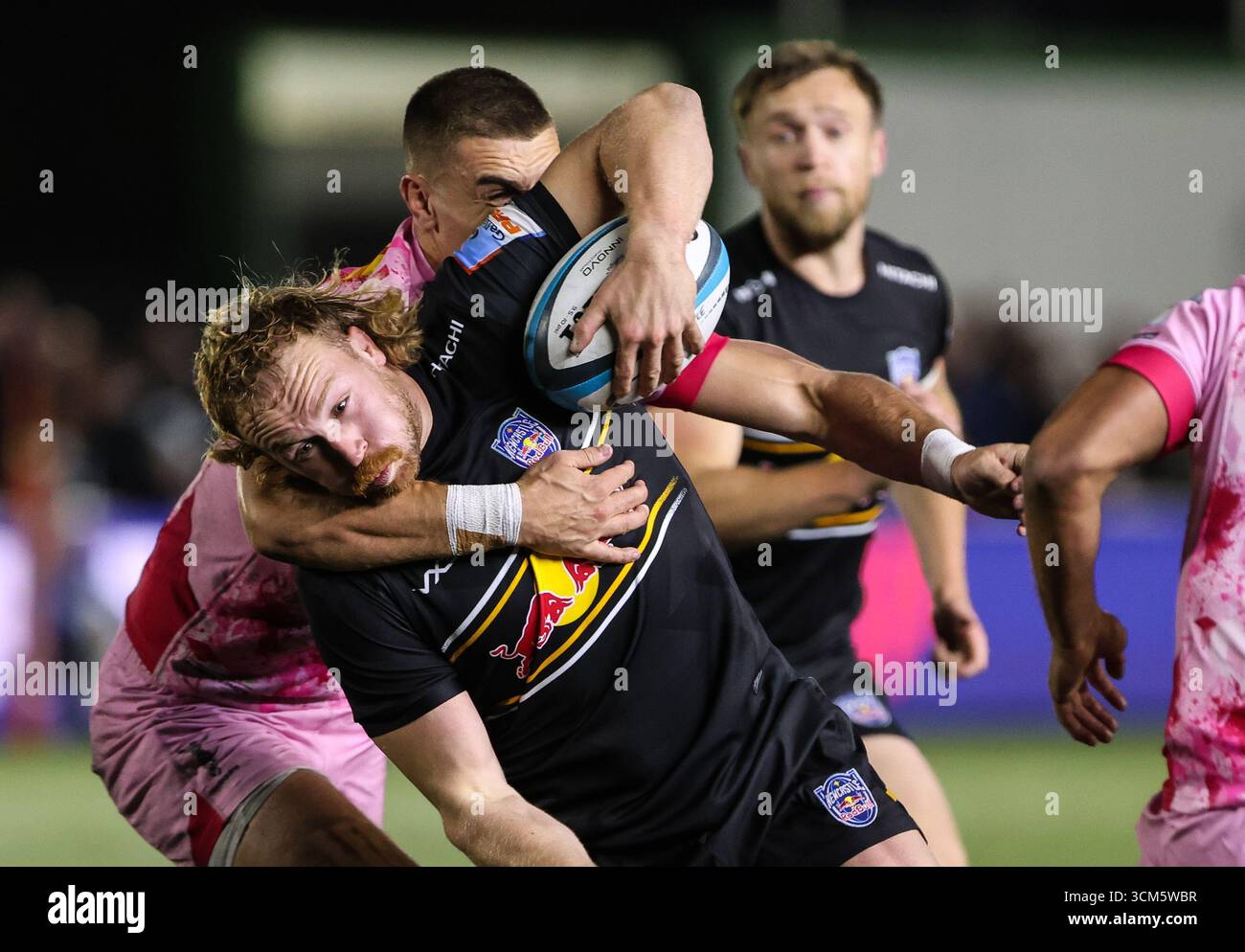 Tom Gordon de Newcastle Red Bulls lors du match de la Premiership Cup entre Newcastle Red Bulls et Harlequins à Kingston Park, Newcastle le vendredi 12 septembre 2025 (photo : Paul Jackson | MI News) crédit : MI News & Sport /Alamy Live News Banque D'Images