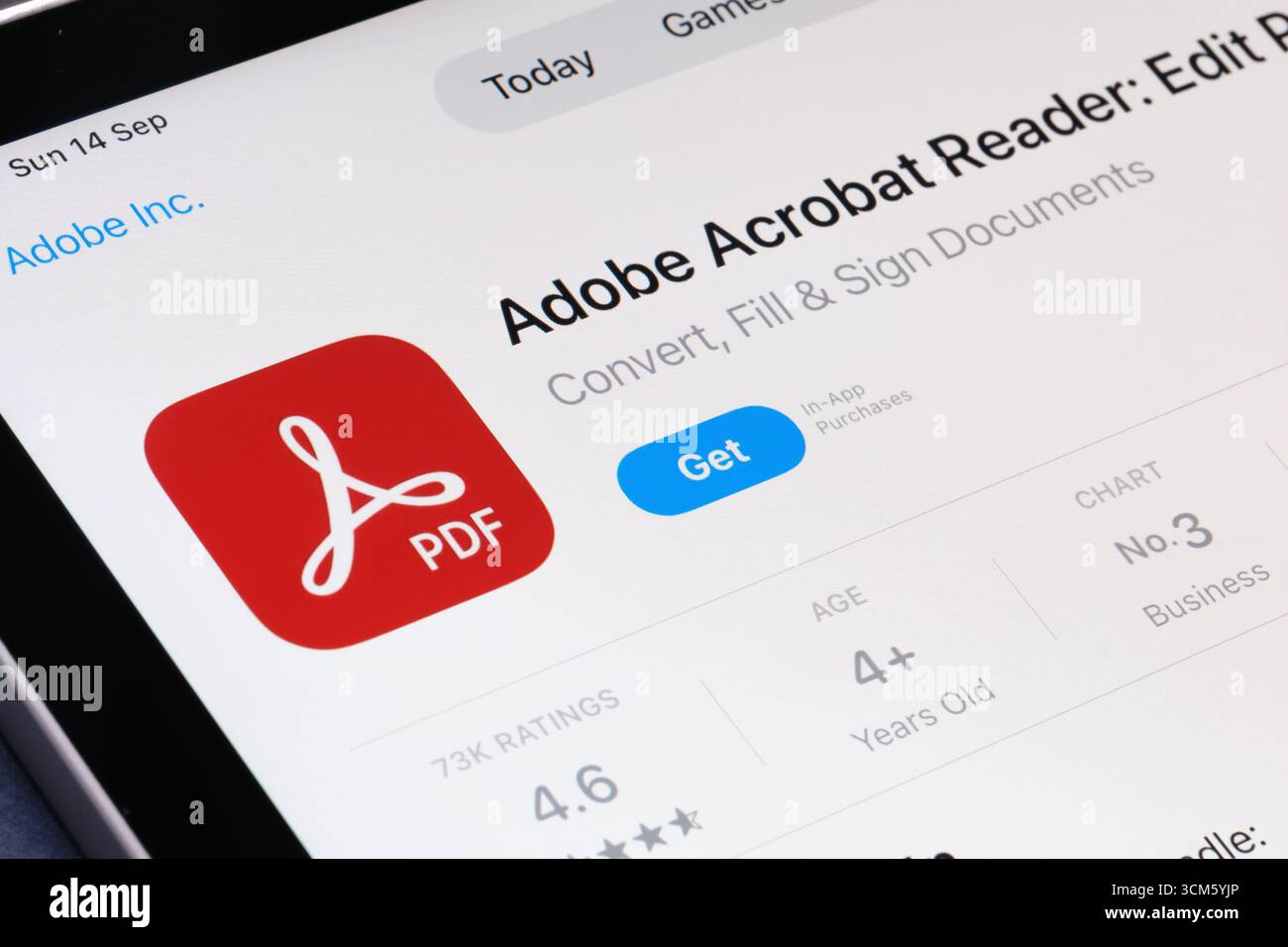 Application Adobe Acrobat Reader Editor Banque D'Images