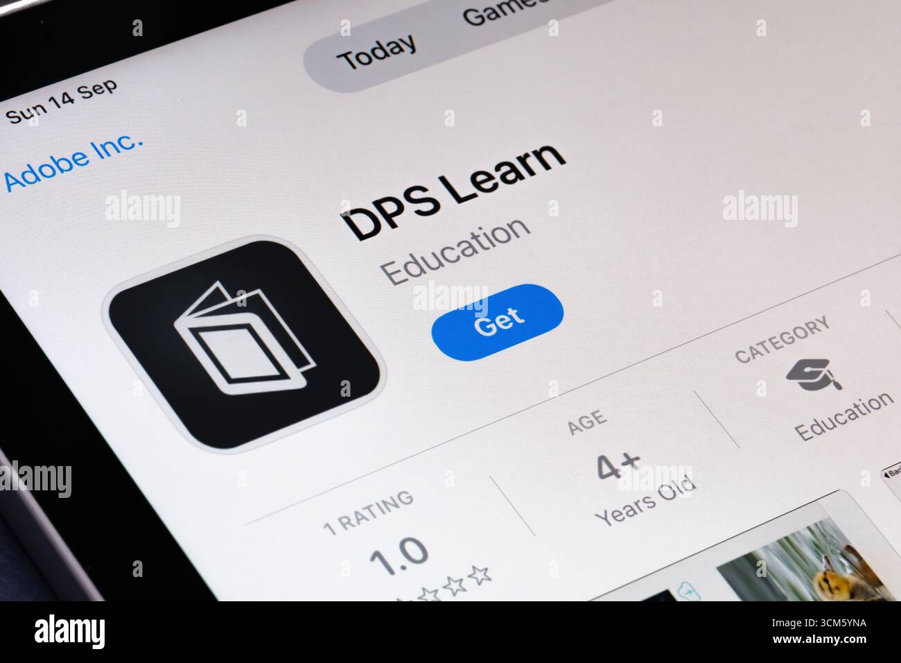 Application DPS Learn Banque D'Images