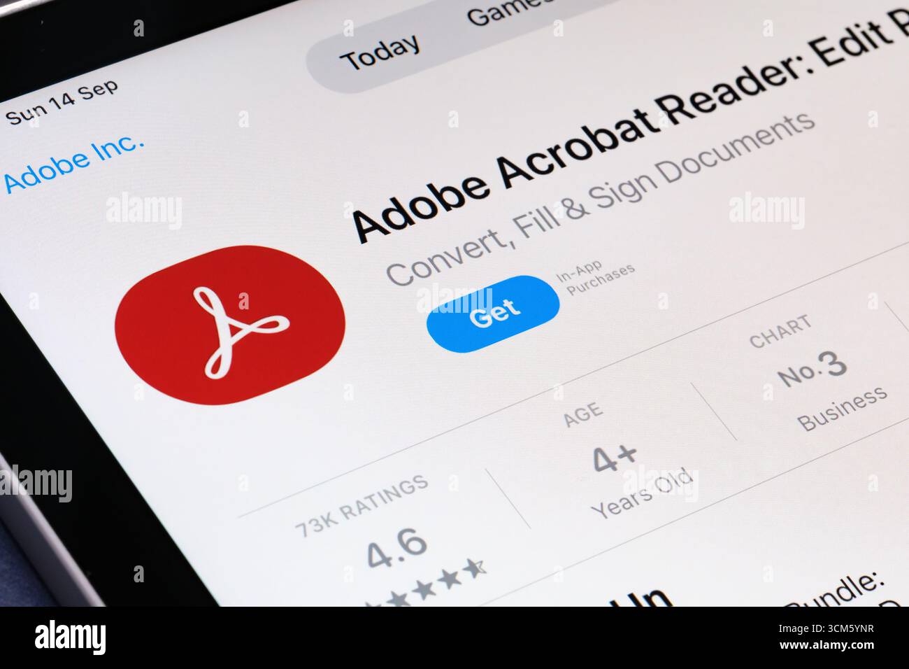 Application Adobe Acrobat Reader Banque D'Images