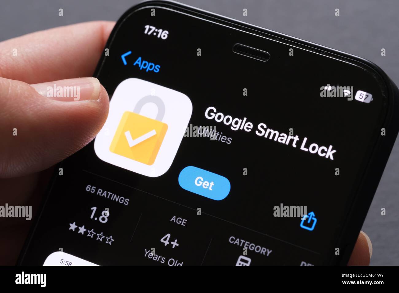 Application Google Smart Lock Banque D'Images