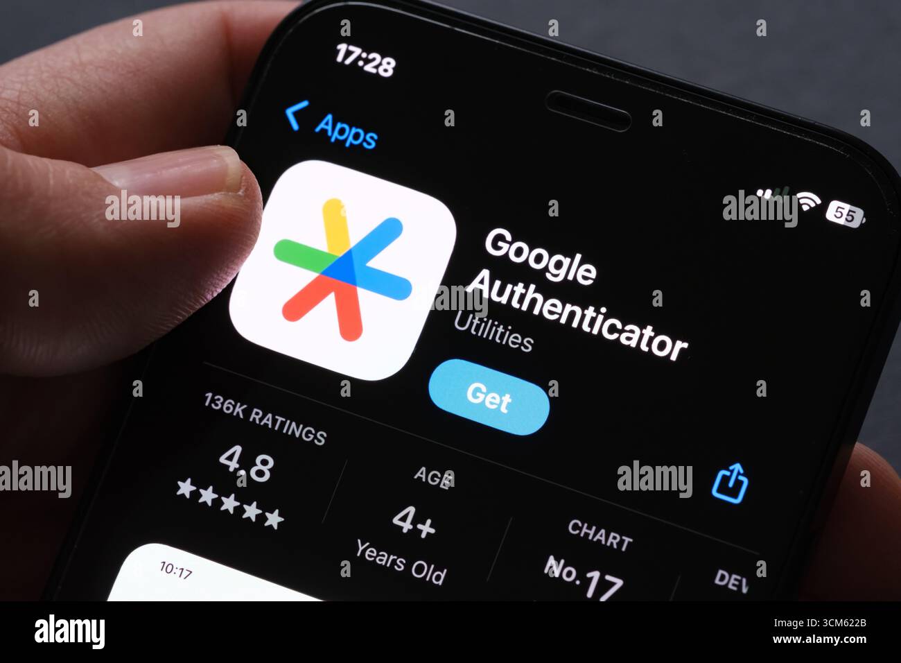 Application Google Authenticator Banque D'Images
