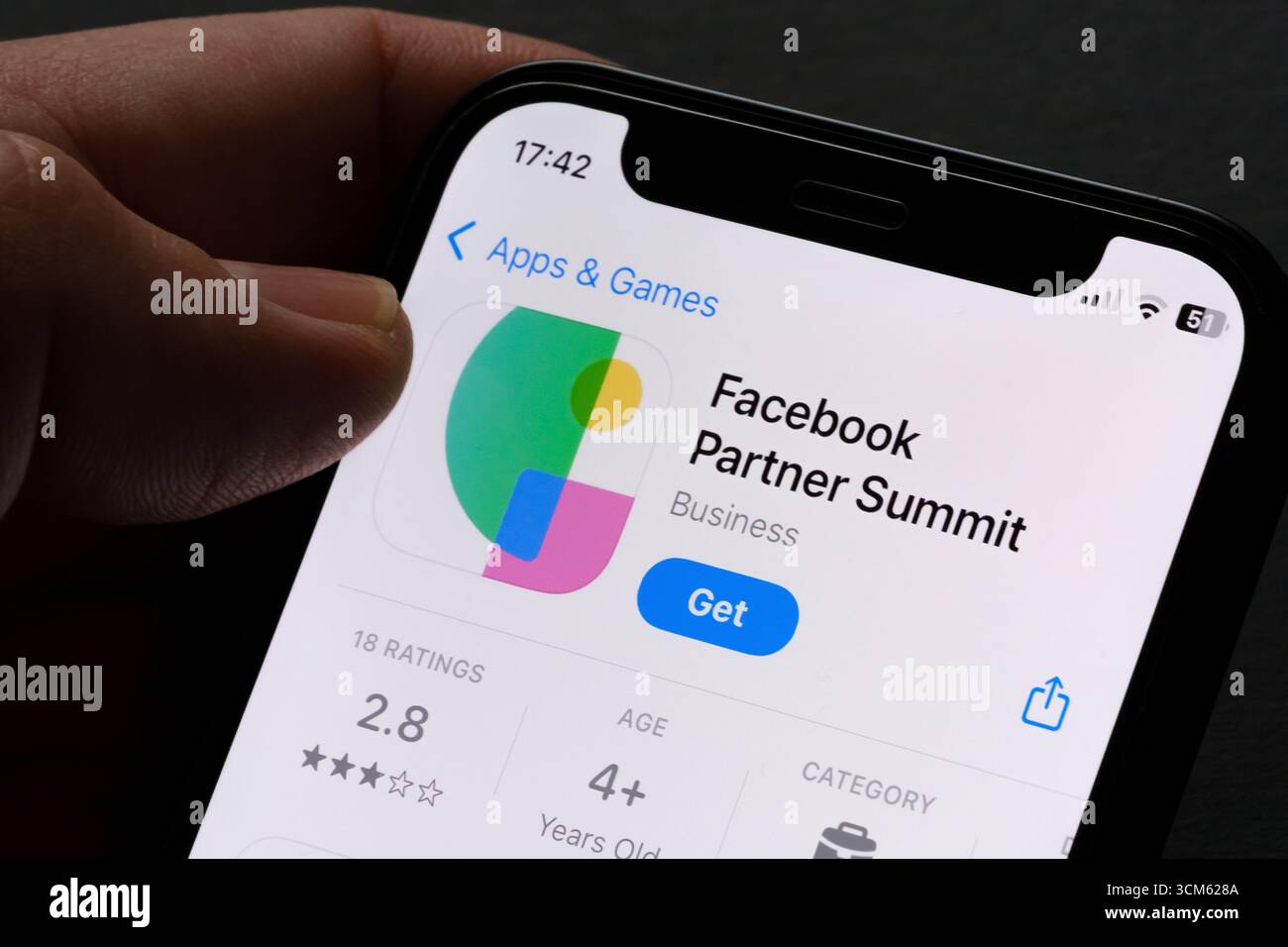 Application Facebook Partner Summit Banque D'Images