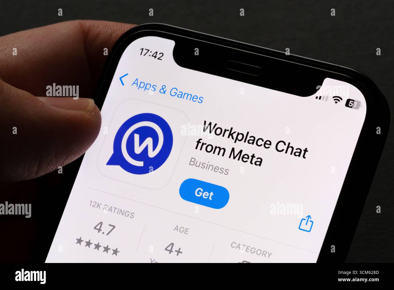 Workplace Chat à partir de l'application Meta Banque D'Images