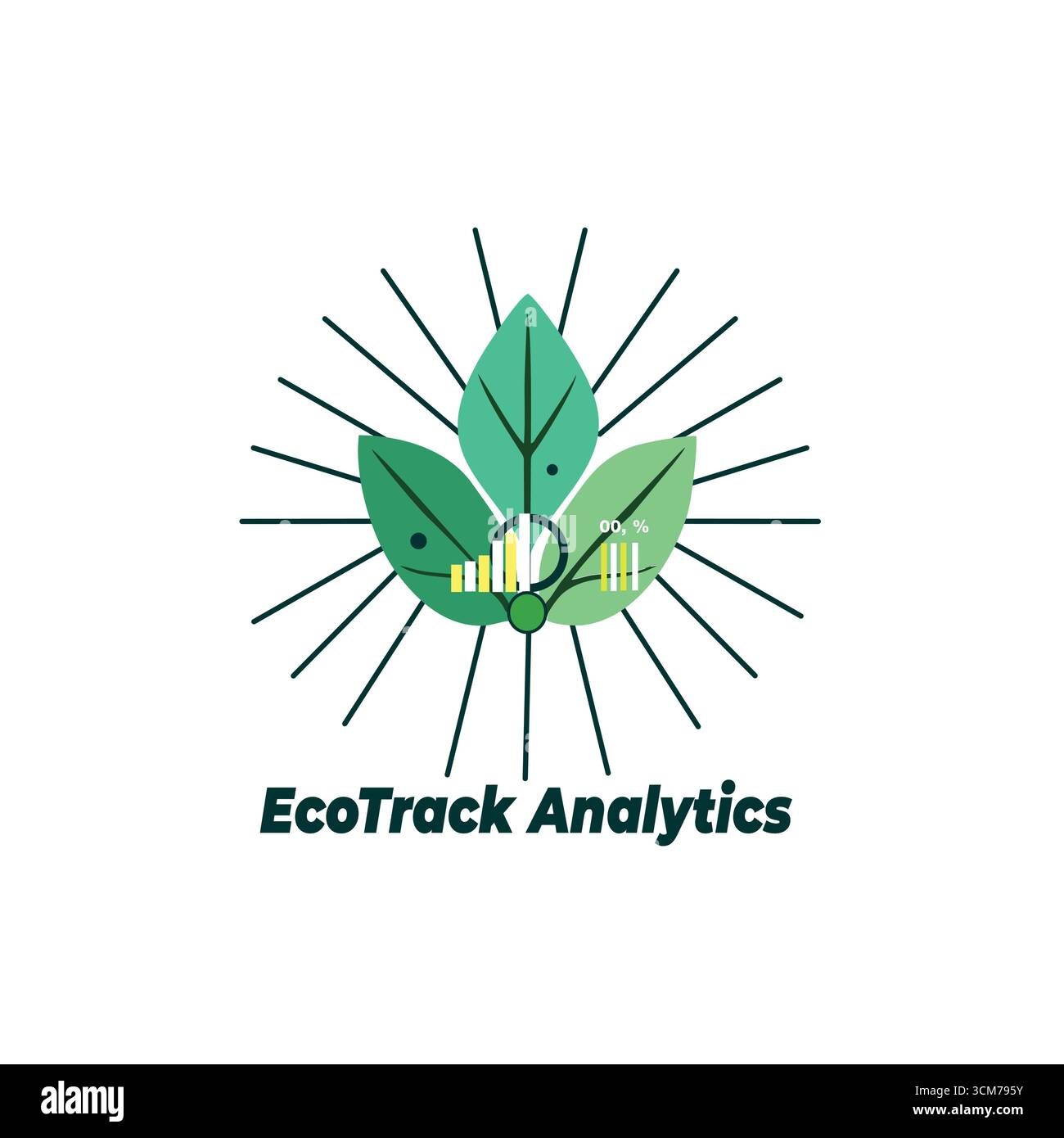 EcoTrack Analytics : visualisation des données ESG Sustainability Illustration de Vecteur