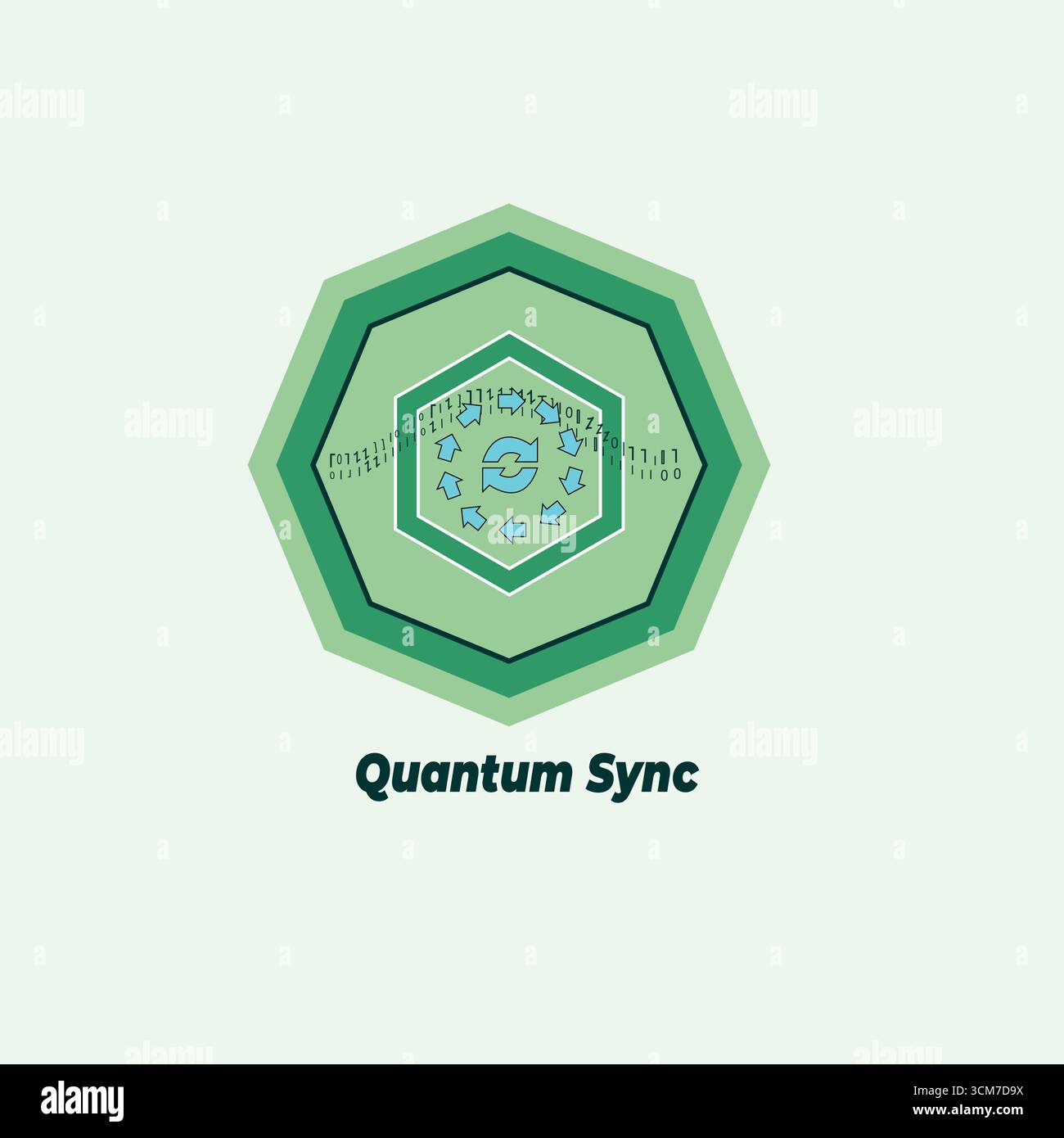 Icône Quantum Sync Business App : Design moderne pour Mob Illustration de Vecteur