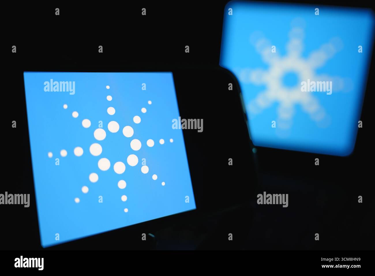 Roosendaal, pays-Bas - 14 septembre 2025 : écran de l'appareil affichant le logo de la société Agilent technologies en évidence. Banque D'Images