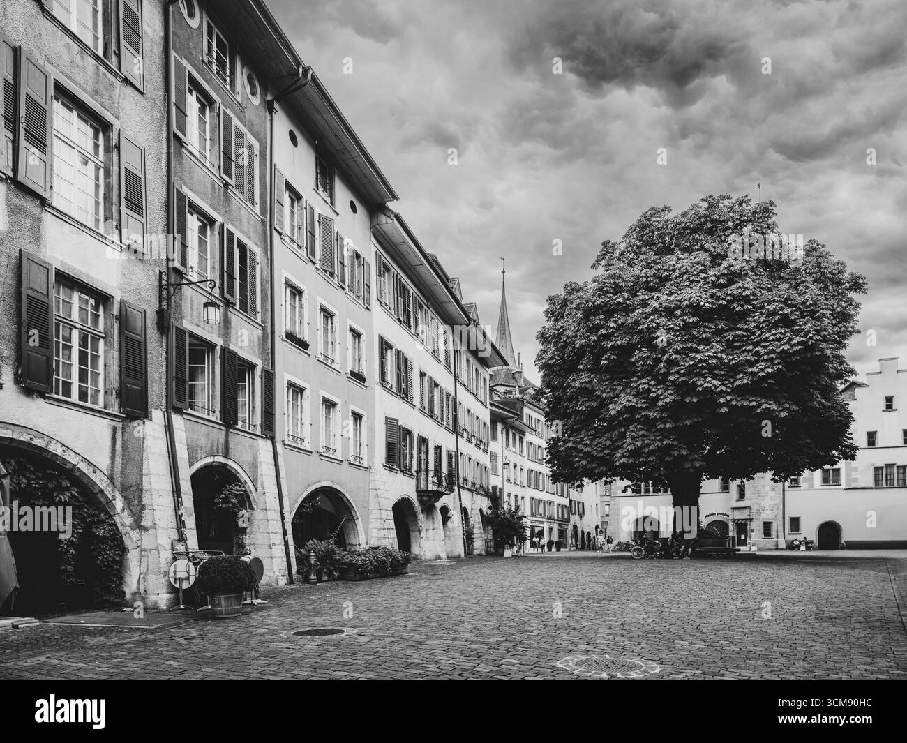 Impressions dans la vieille ville de Bienne, canton de Berne, Suisse Banque D'Images
