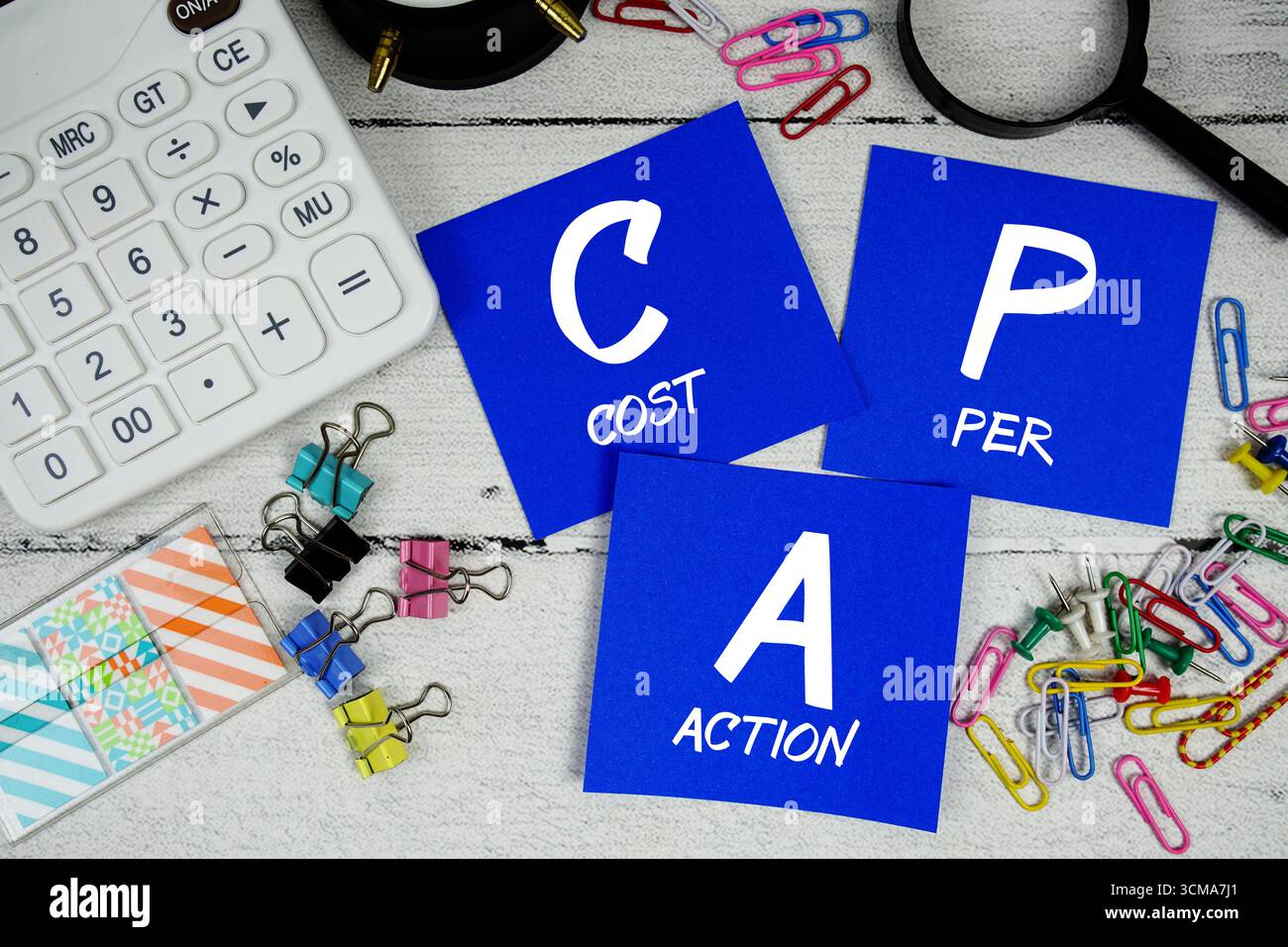 Coût CPA par action Banque D'Images