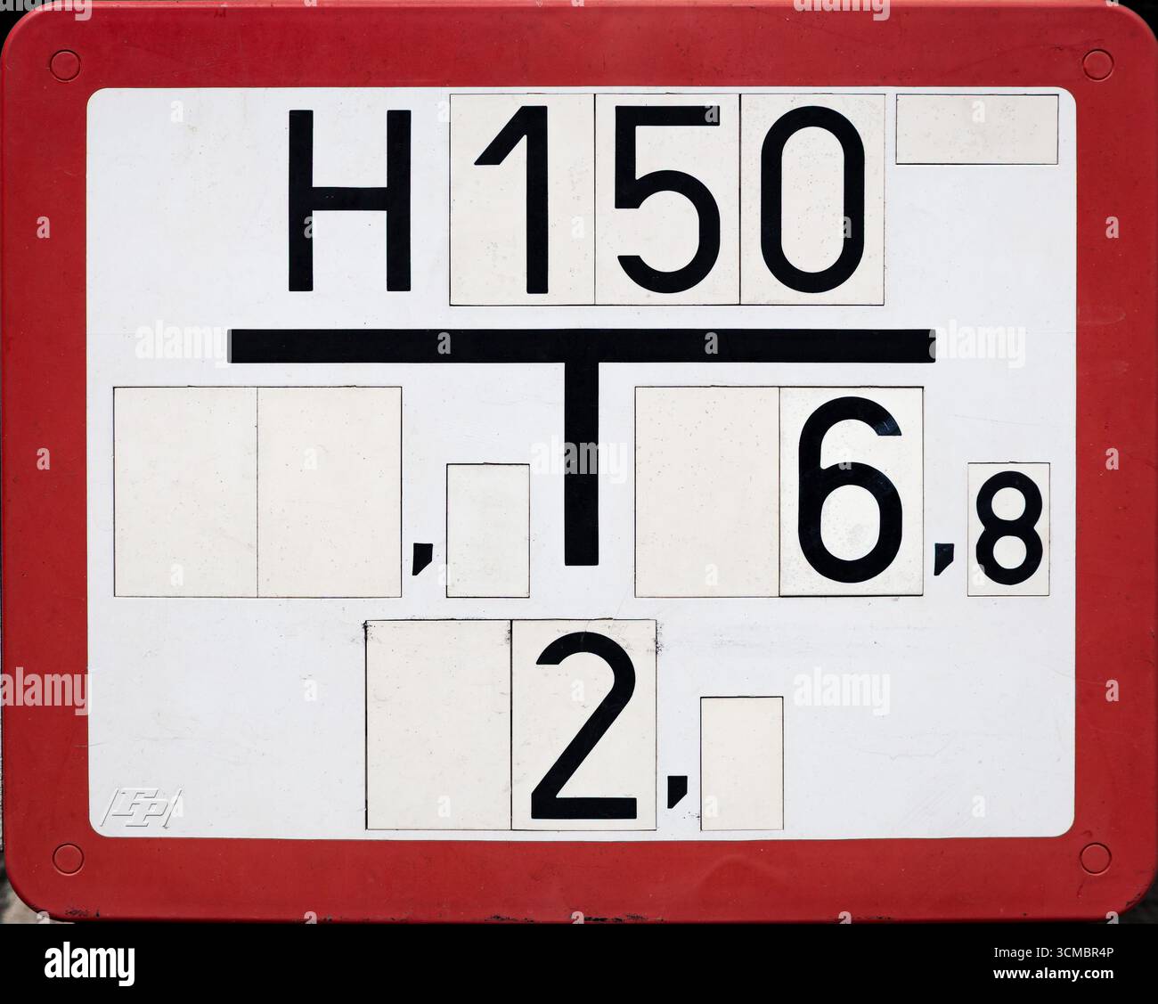 Panneau de localisation de service public (système de service public) pour bouche d'incendie (plein écran, isolé), Allemagne Banque D'Images