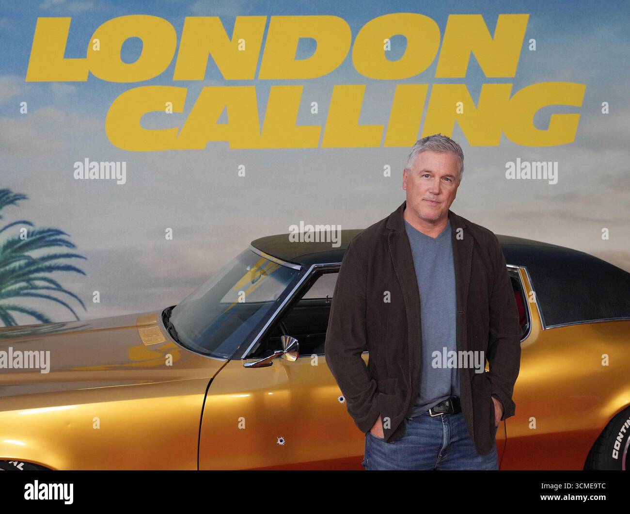 Los Angeles, États-Unis. 15 septembre 2025. Lochlyn Munro arrive au LONDON CALLING Los Angeles Premiere qui a eu lieu à l'Harmony Gold à Los Angeles, CA le lundi, ?septembre 15, 2025. (Photo de Sthanlee B. Mirador/Sipa USA) crédit : Sipa USA/Alamy Live News Banque D'Images