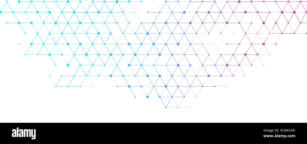 Soins de santé modernes ou conception de fond médical. Concept d'innovation en soins de santé. Bannière Web d'en-tête horizontale. Fond géométrique abstrait avec Illustration de Vecteur