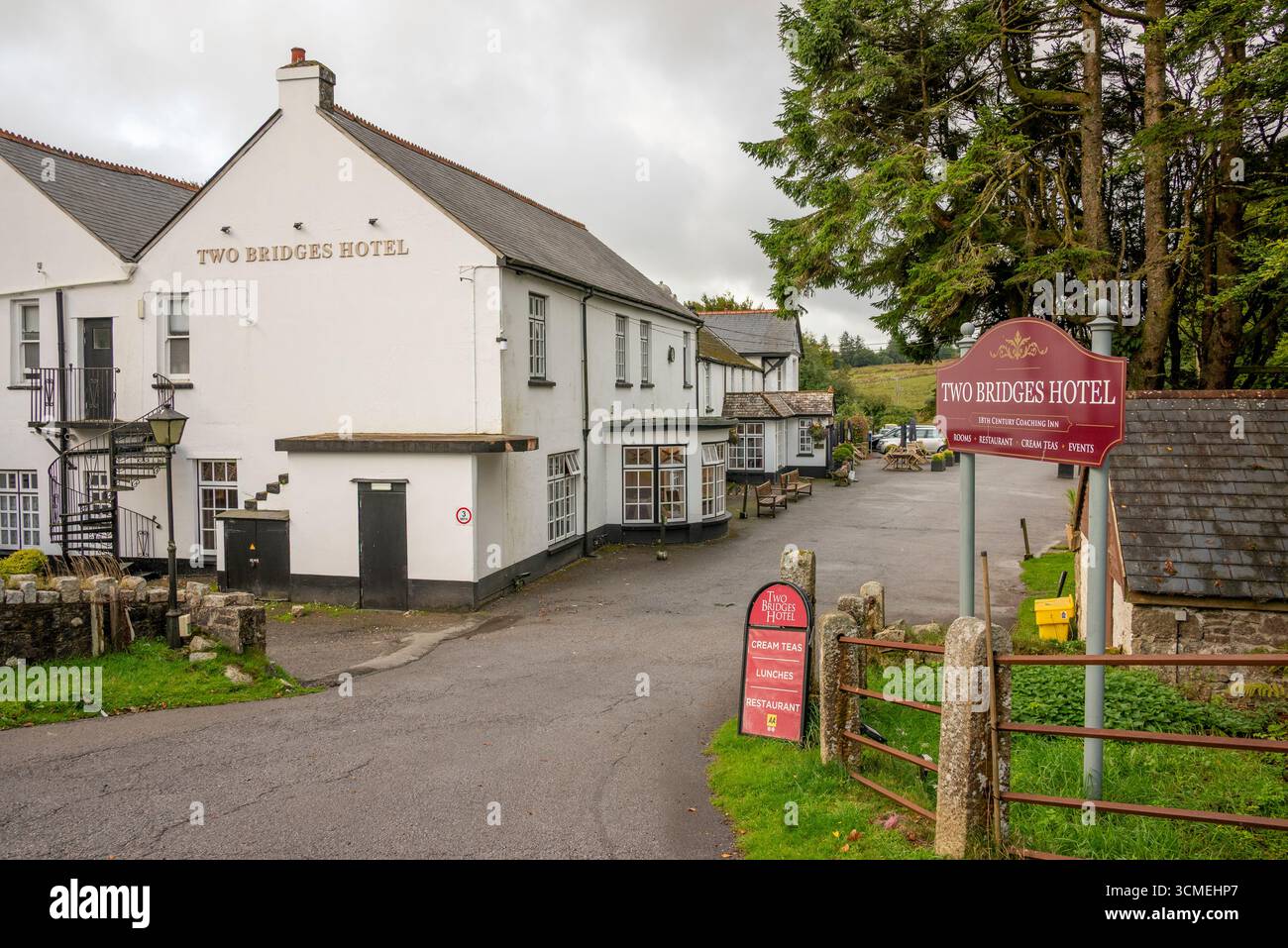 Two Bridges Hotel, Yelverton, Dartmoor, Devon, Angleterre, ROYAUME-UNI Banque D'Images
