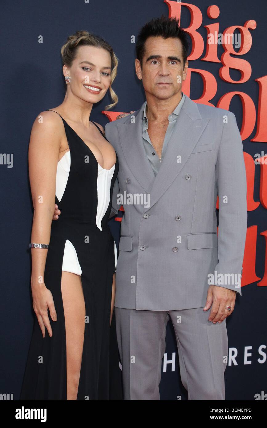 New York, NY, États-Unis. 15 septembre 2025. Margot Robbie et Colin Farrell à la première de 'A Big Bold Beautiful Journey' New York au AMC Lincoln Square Theater le 15 septembre 2025 à New York. Crédit : RW/Media Punch/Alamy Live News Banque D'Images