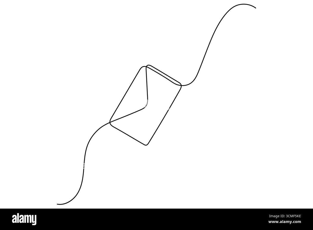 Enveloppe une ligne dessin vectoriel minimaliste Illustration de Vecteur