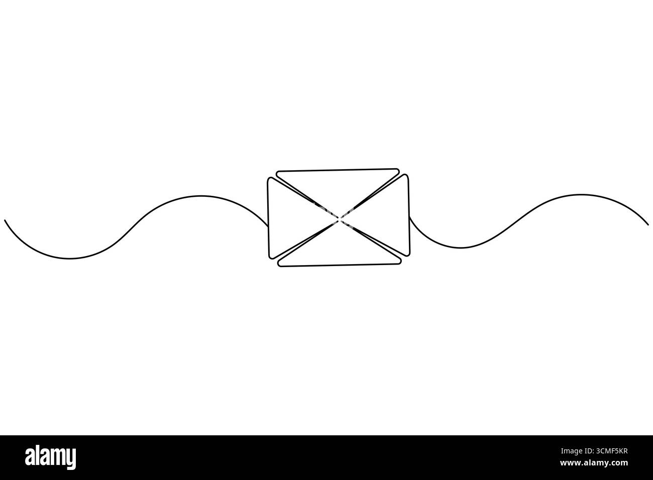 Enveloppe une ligne dessin vectoriel minimaliste Illustration de Vecteur